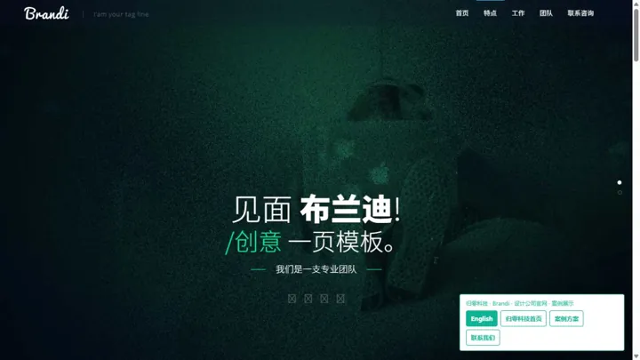 归零科技Brandi · 设计公司官网 HTML 网站制作案例预览