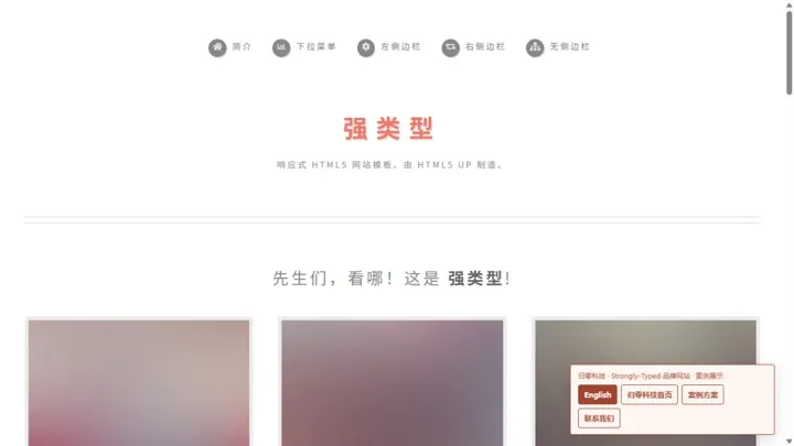 归零科技Strongly-Typed 品牌网站 HTML 网站制作案例预览